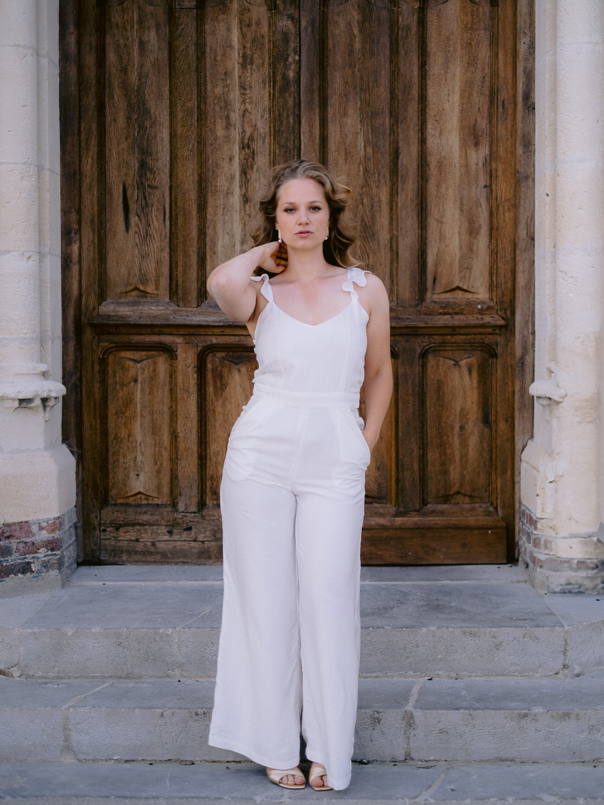Combinaison pantalon de mariée par Anne Tellier